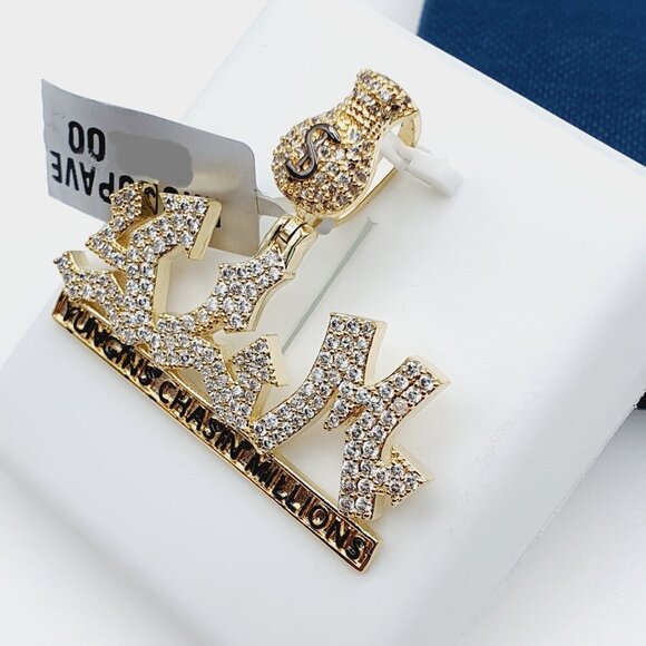 "14K Gold Plated Cubic Zircon Pendant, INUS1BR074 - Picture 5 of 5